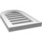 Ekena Millwork Round Top Surface Mount PVC Gable Vent: Functional, w/ 2"W x 1-1/2"P Brickmould Frame, 12"W x 20"H GVPRT12X2002SF - alternate 3
